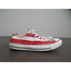 Converse Chuck Taylor All Star Shoes Womens 9.5 Red White Blue American Flag